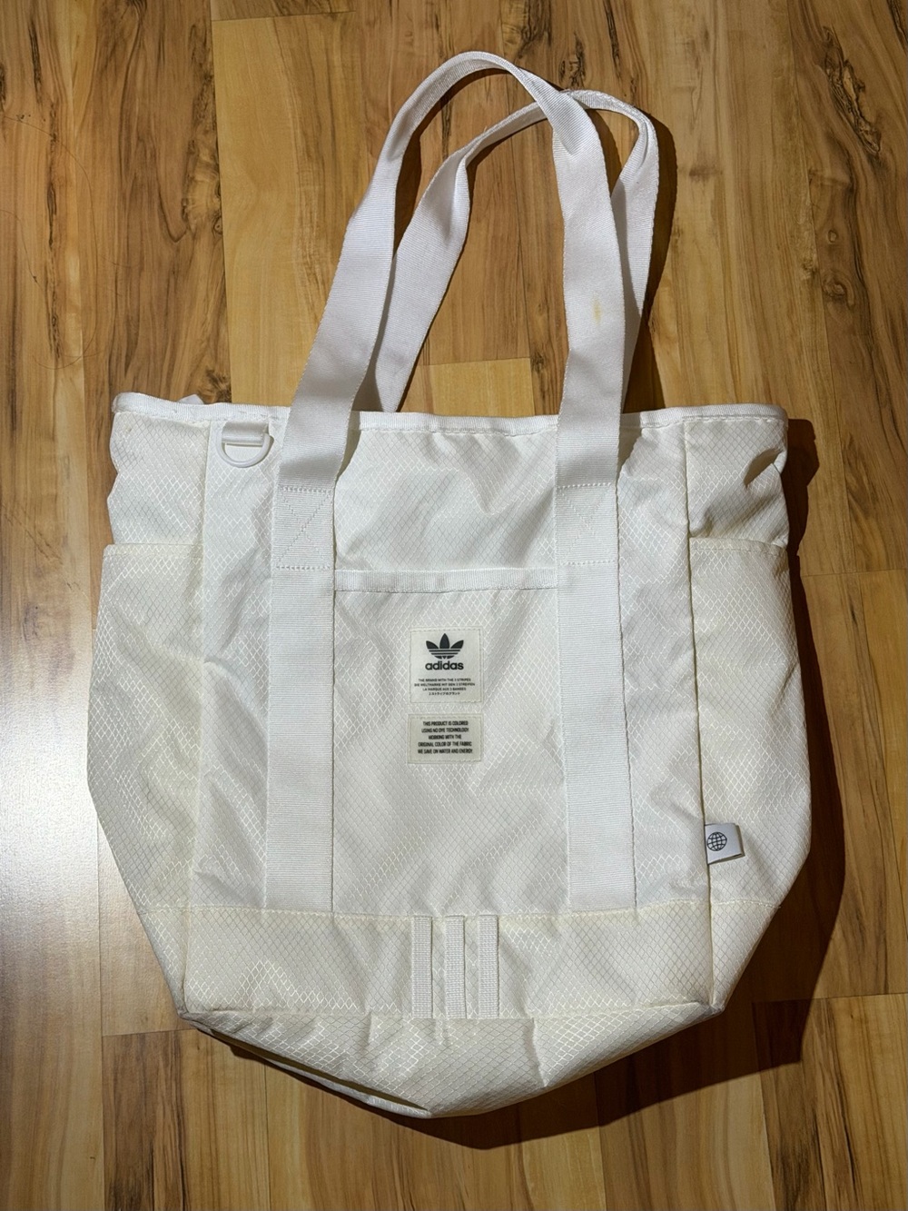 adidas Cream/White Tote Bag with Dual Shoulder Straps